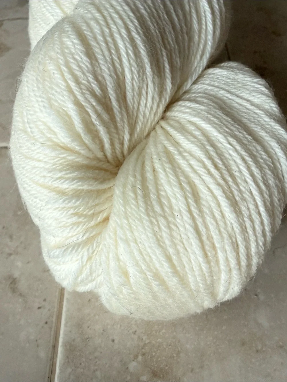 Cloudborn Fibers Merino Superwash Sock Twist Yarn - Ecru